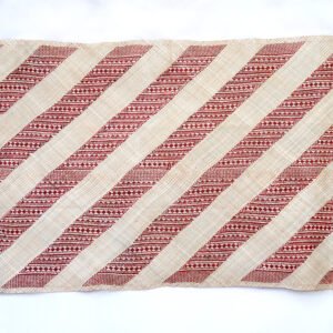 Red & Plain Stripe Slant 7x4
